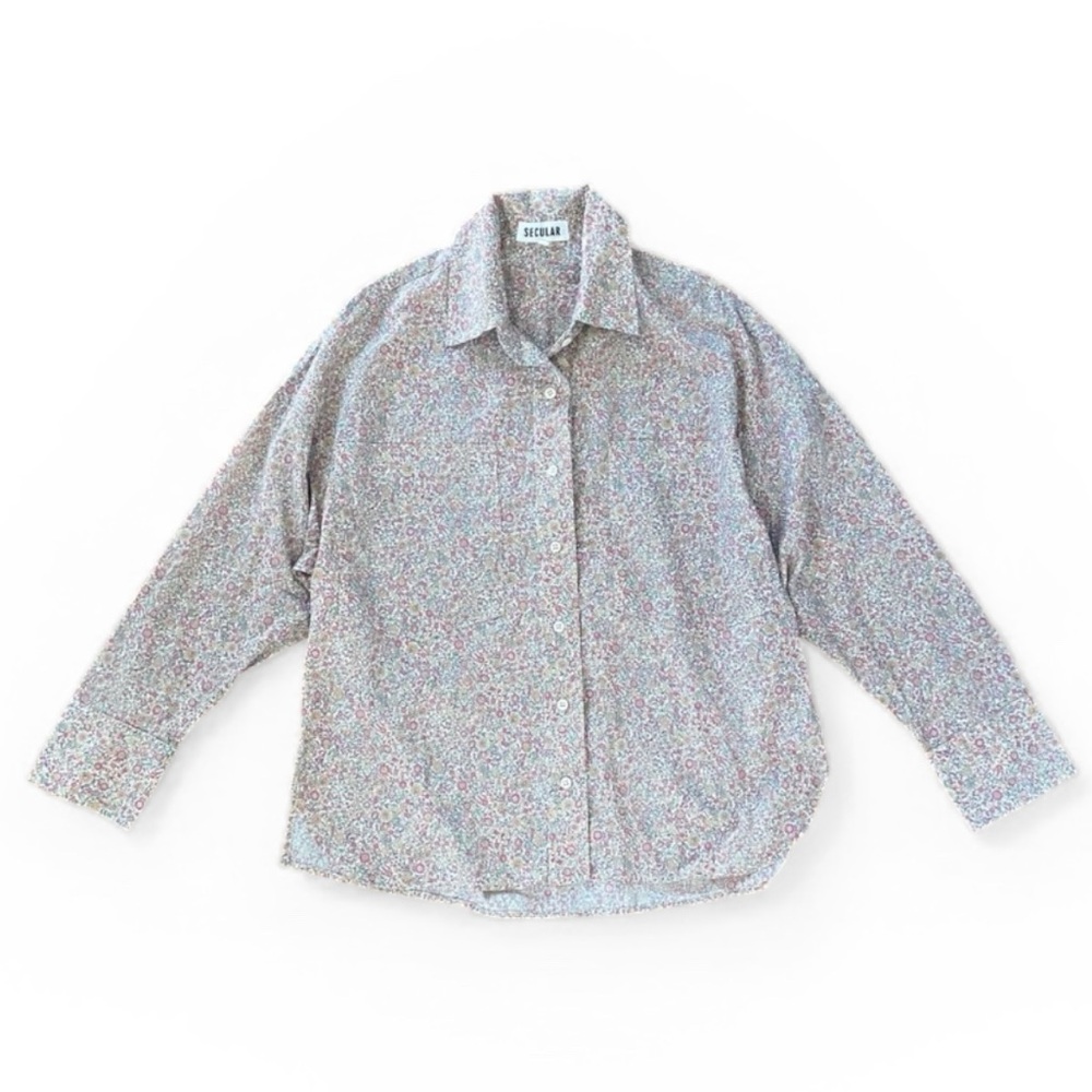 Secular Wild Flower Print Button Down - image 1